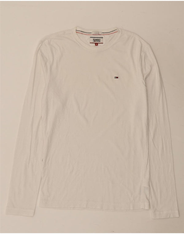 Tommy Hilfiger Uomo Slim Fit Top manica lunga cotone bianco medio