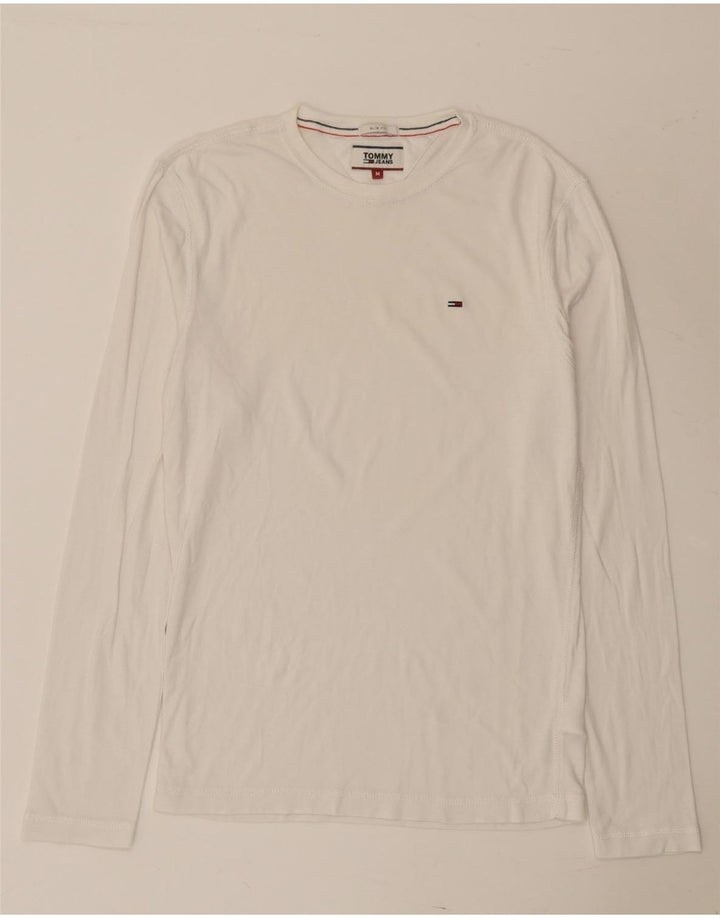 Tommy Hilfiger Uomo Slim Fit Top manica lunga cotone bianco medio