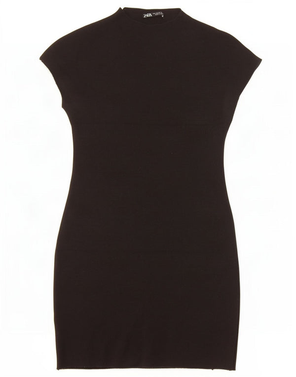 Abito aderente da donna Zara UK 12 viscosa nera media