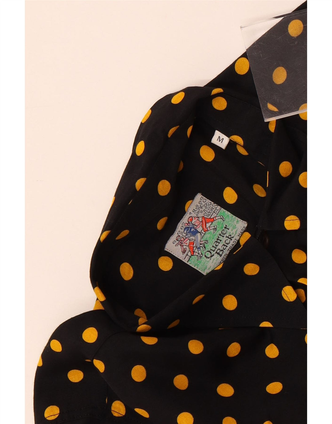 Camicia a maniche corte da uomo VINTAGE media nera maculata