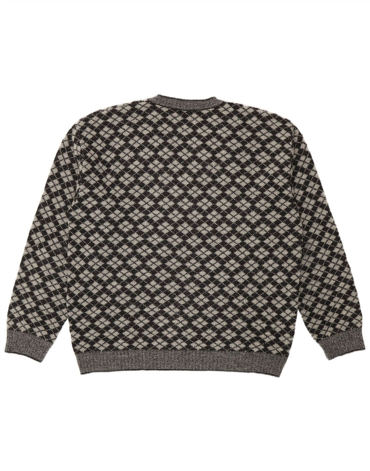 Maglione Gioferrari da uomo con scollo a V IT 54 XL Grigio Argyle/Diamante