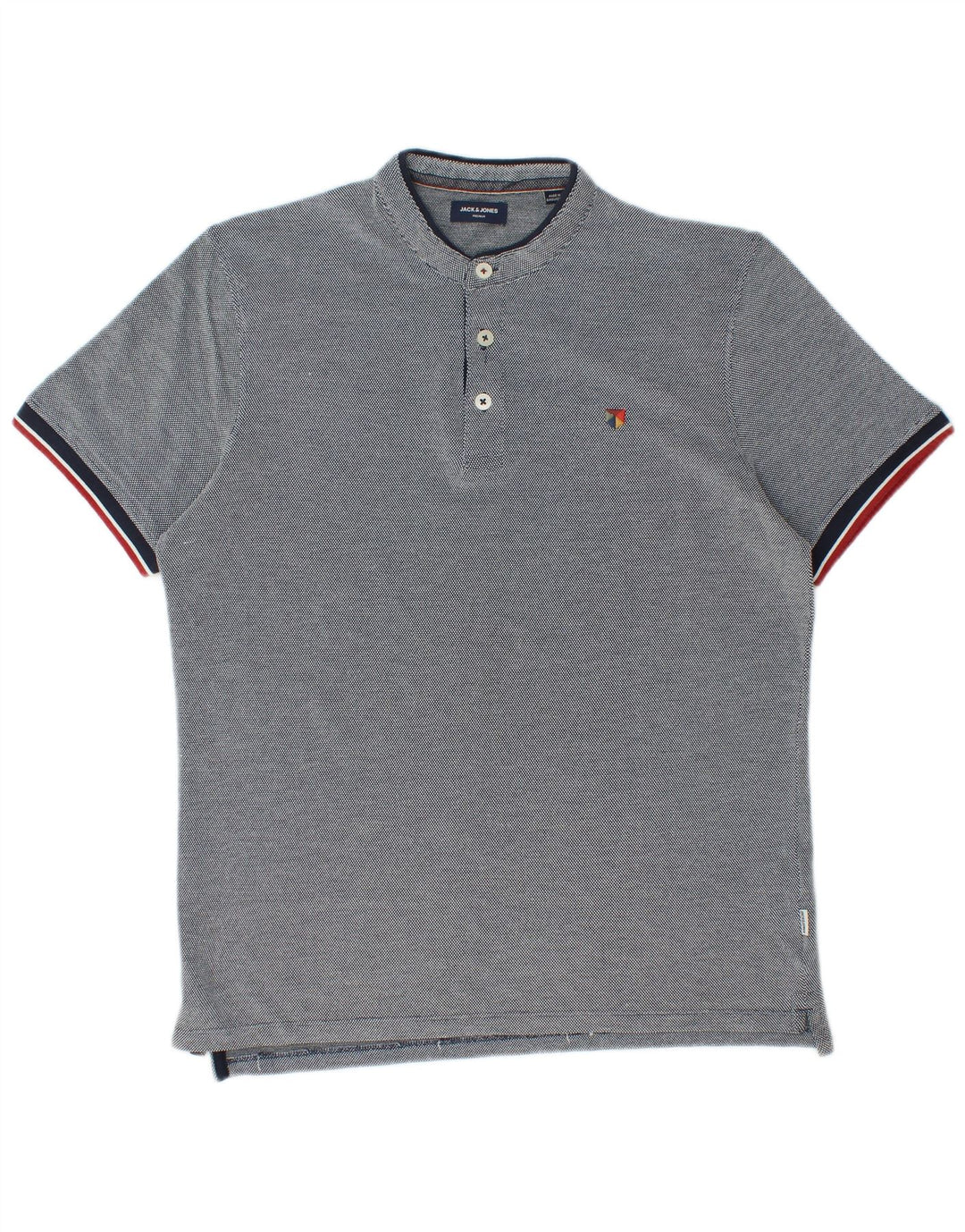 Polo da uomo Jack & Jones grande in cotone blu navy