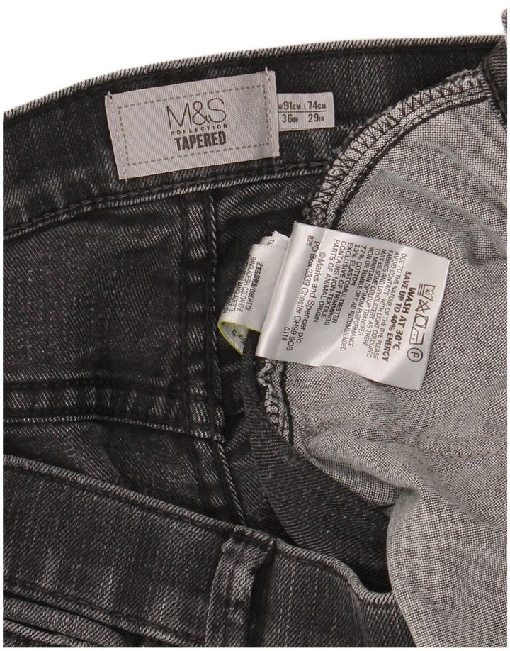 Jeans affusolati da uomo Marks & Spencer W36 L29 cotone grigio