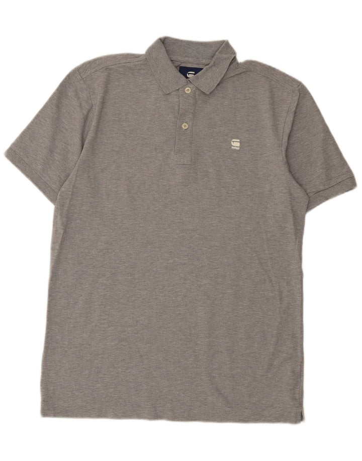 Polo da uomo G-Star in cotone grigio medio