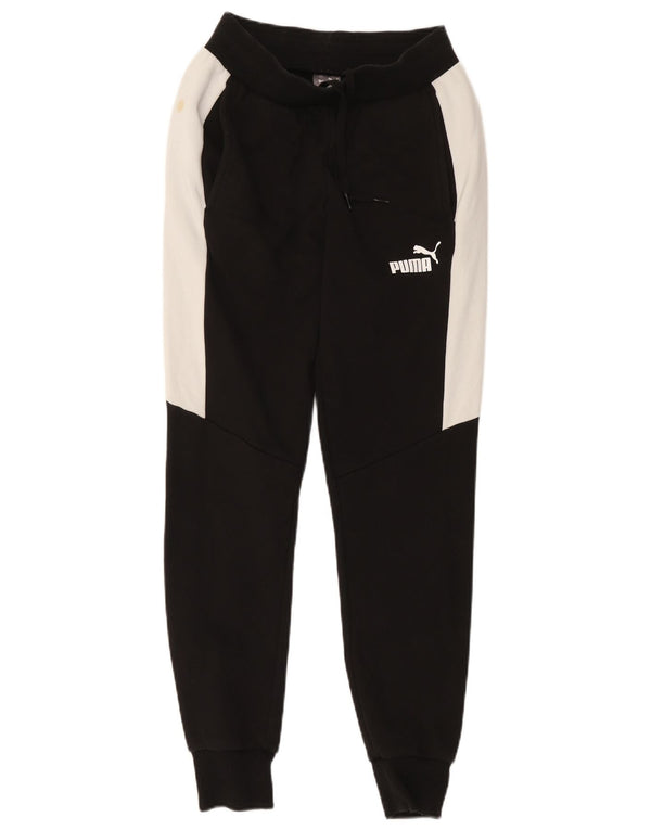 Pantaloni da tuta da donna Puma Joggers UK 8 Small Black Colourblock Cotton