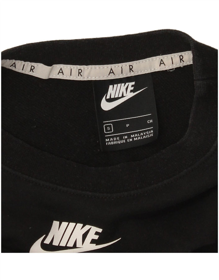 Felpa con grafica corta oversize da donna Nike UK 10 piccola nera