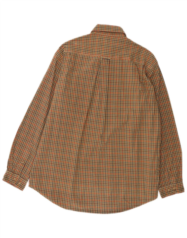 Camicia da uomo Orvis in cotone a quadretti kaki medio