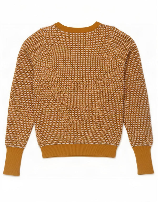 Maglione corto con scollo a barca da donna Zara UK 6 XS viscosa a righe beige