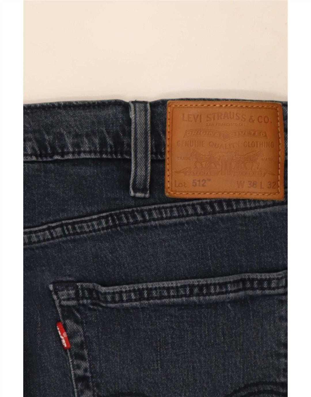 Jeans Levi's Uomo 512 Slim affusolati W38 L32 Blu Navy