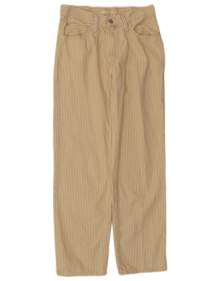 Pantaloni casual dritti da donna LEVI'S W27 L31 Cotone a righe beige
