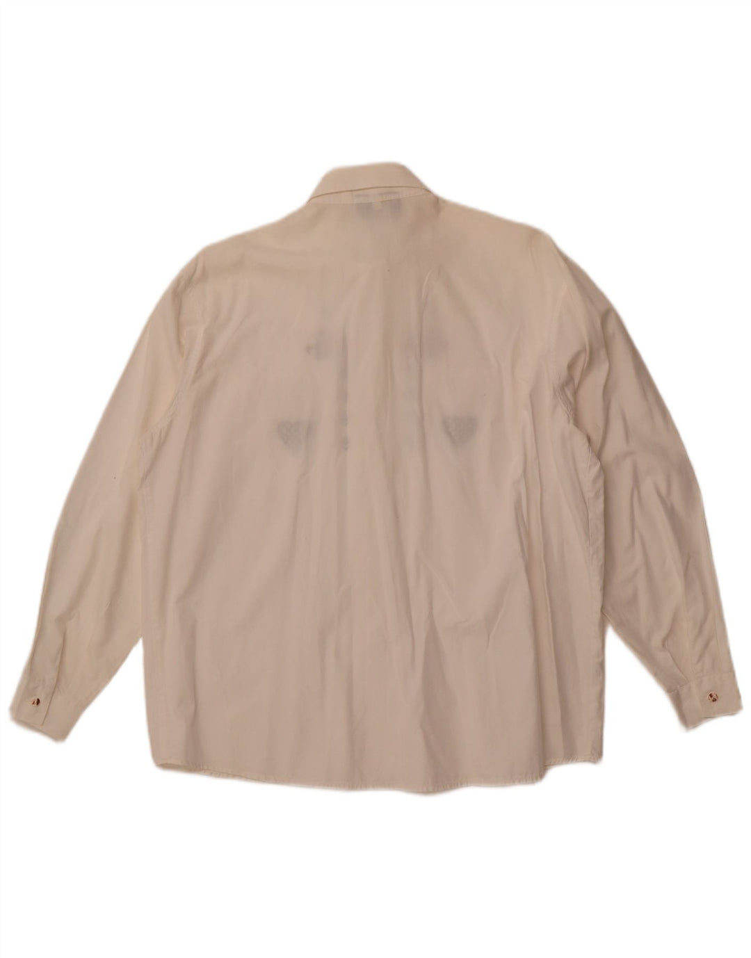 Camicia grafica da donna vintage UK 14 grande cotone bianco