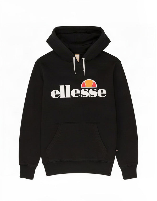 Felpa con cappuccio grafica da donna Ellesse UK 8 piccola in cotone nero