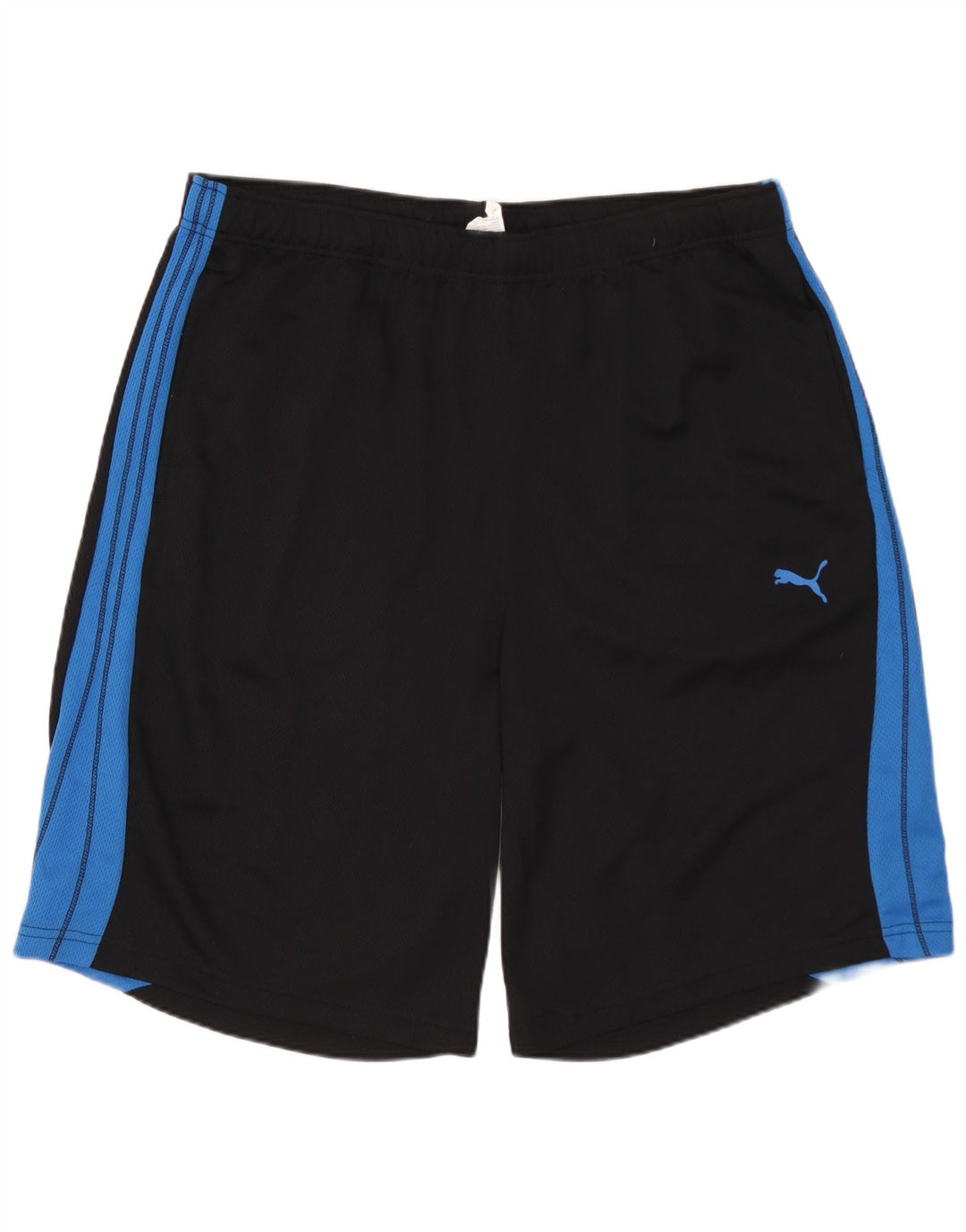 Pantaloncini sportivi PUMA da uomo, grandi, in poliestere color block nero