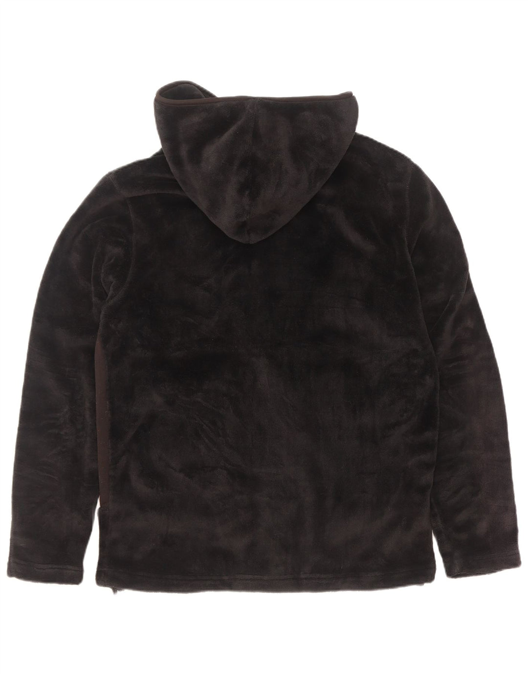 Giacca in pile con cappuccio da uomo Brugi UK 40 Large in poliestere color block nero