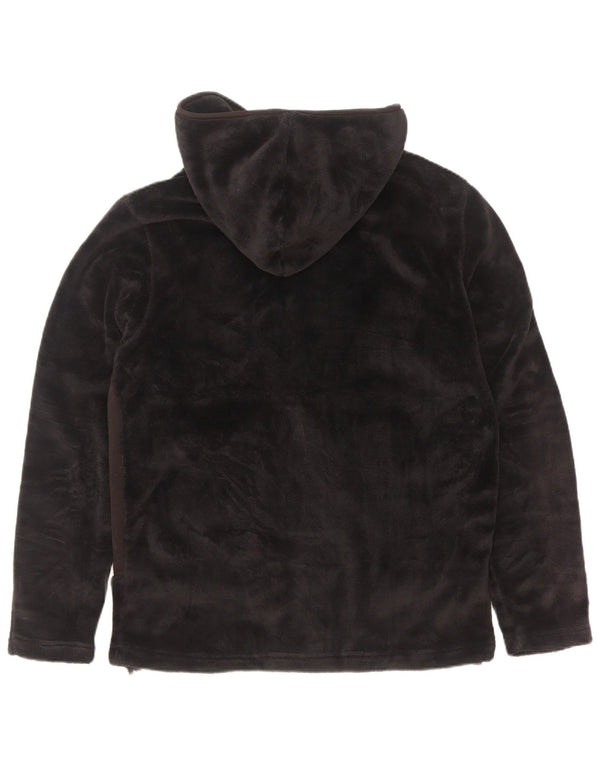 Giacca in pile con cappuccio da uomo Brugi UK 40 Large in poliestere color block nero