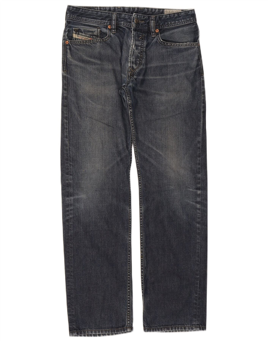 Diesel Jeans dritti regolari Waykee da uomo W29 L32 in cotone blu