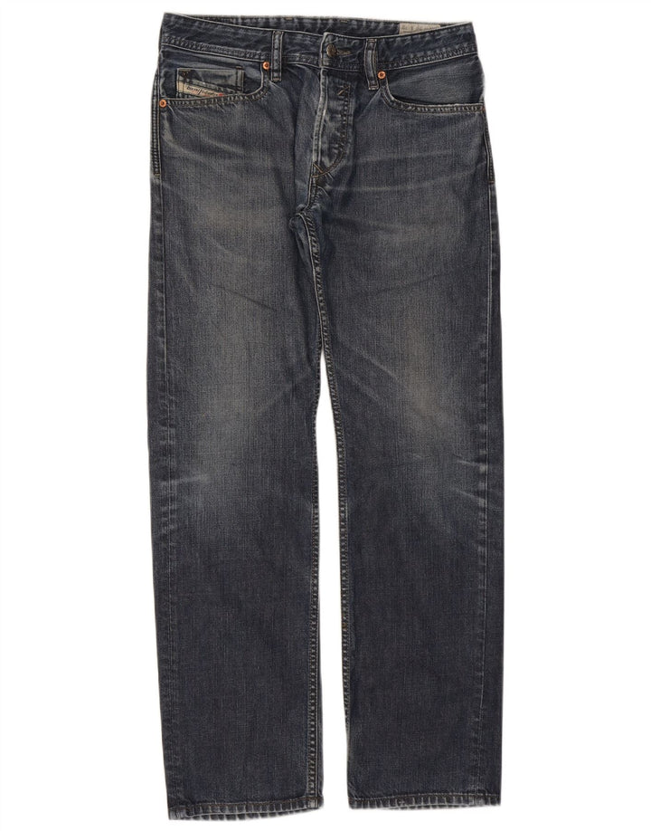 Diesel Jeans dritti regolari Waykee da uomo W29 L32 in cotone blu
