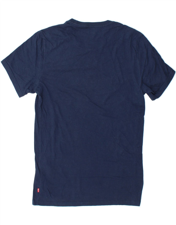 LEVI'S Mens Slim T-Shirt Top Medium Navy Blue Cotton Vintage Levi's and Second-Hand Levi's from Messina Hembry 
