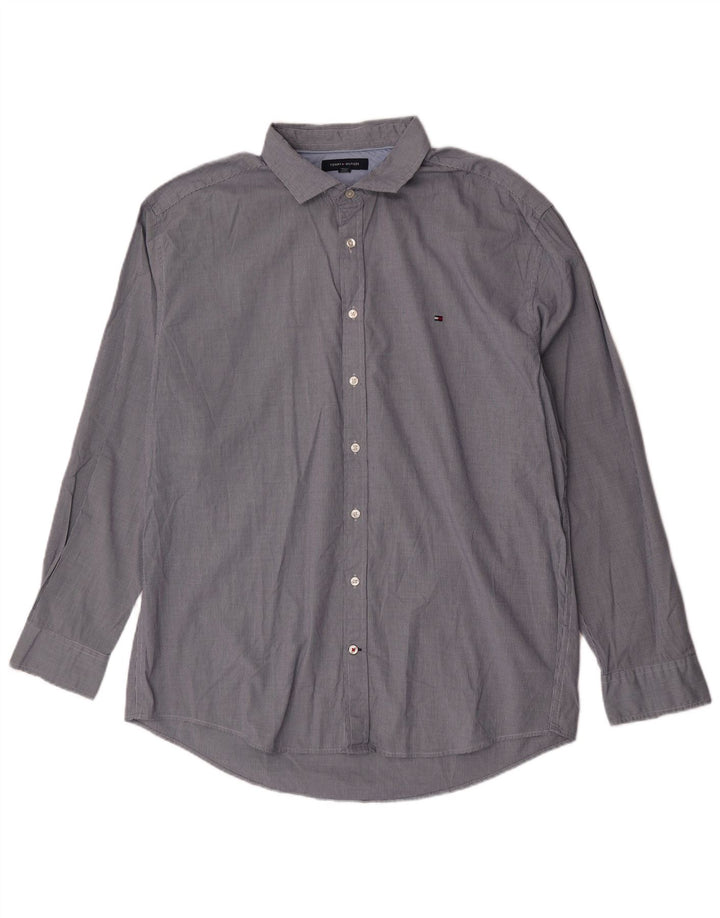 Camicia da uomo Tommy Hilfiger 2XL blu pied de poule