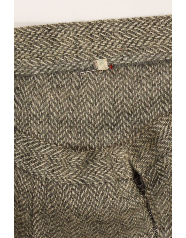 Set gonna vintage da donna in 2 pezzi IT 44 medio W28 grigio a spina di pesce