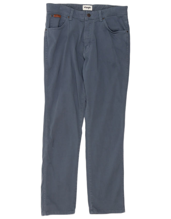 Pantaloni casual Wrangler Texas Straight Slim Fit da uomo W34 L32 in cotone blu