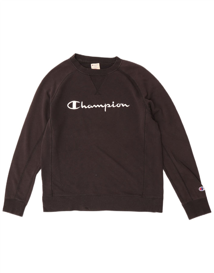 Felpa con grafica Champion da uomo, piccola, nera
