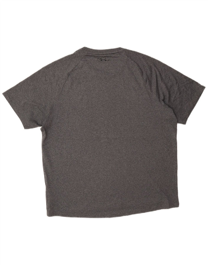 T-shirt da uomo Under Armour Top grande in poliestere grigio