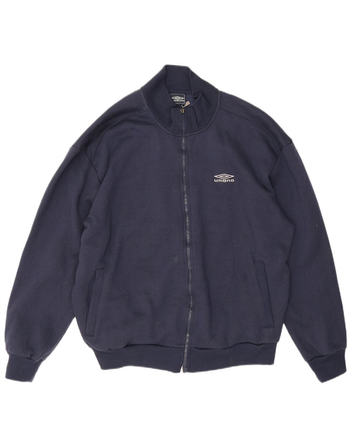 Giacca da ginnastica da uomo Umbro grande in poliestere blu navy