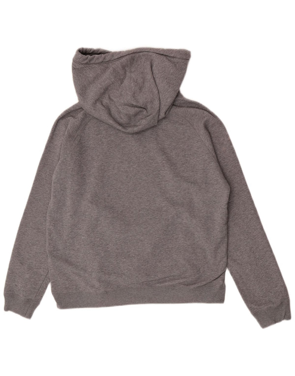 Maglia con cappuccio da donna Nike UK 16 grande cotone chiazzato grigio