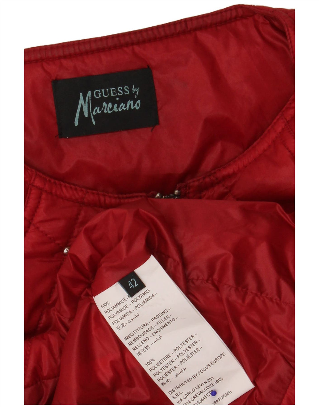 Giacca trapuntata da donna Guess By Marciano IT 42 Medium Red Spotted Poliammide