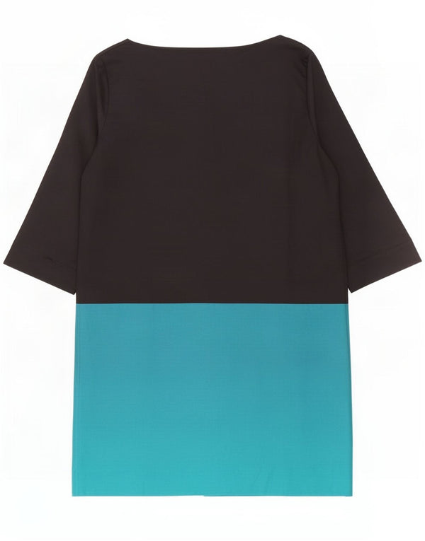 Abito a trapezio da donna con maniche a 3/4 Cos EU 40 Cotone color block medio nero