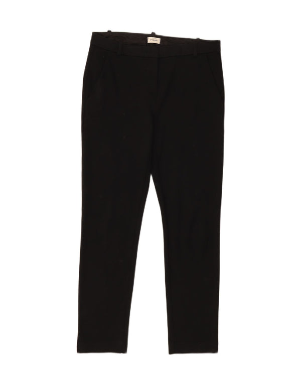 PINKO Womens Slim Chino Trousers UK 8 Small W30 L27 Black Viscose