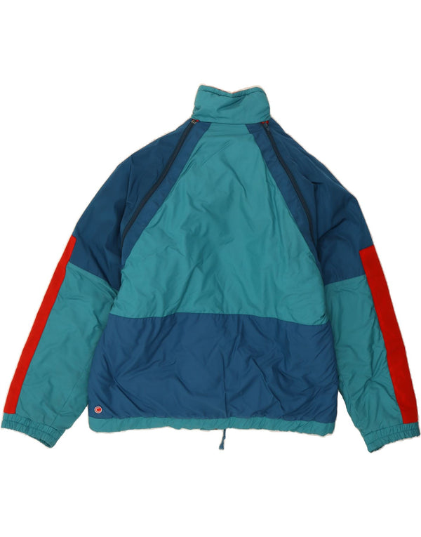 COLMAR Mens Padded Jacket IT 54 Large Blue Colourblock Polyamide
