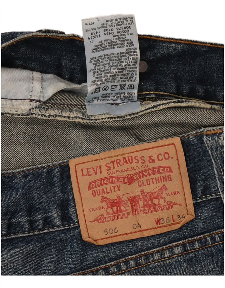LEVI'S Jeans dritti da uomo 506 W36 L34 cotone blu