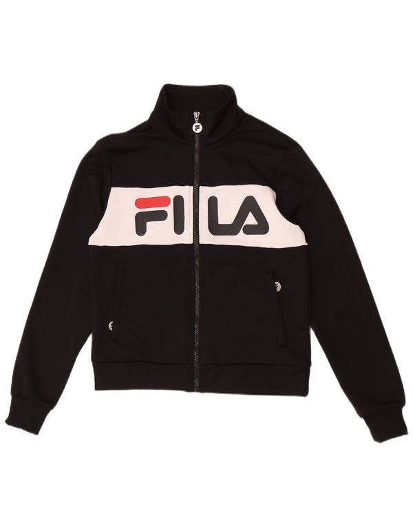 Giacca da ginnastica grafica da donna Fila UK 6 XS Black Colourblock