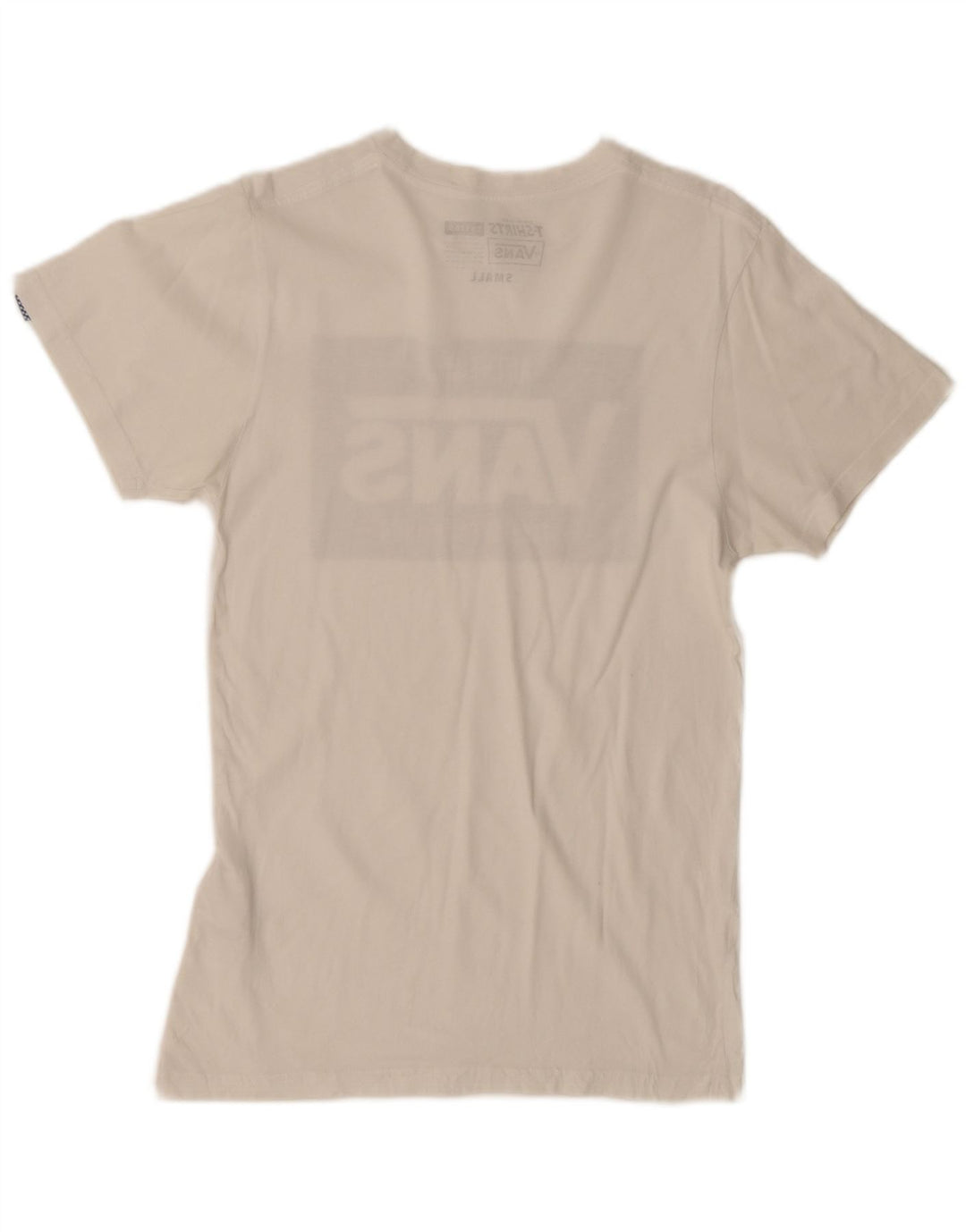 T-shirt grafica personalizzata da uomo Vans Top piccola in cotone bianco