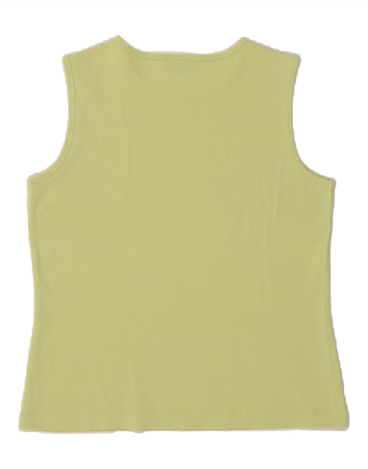 LANDS END Womens Regular Vest Top US 6/8 Medium Green Vintage Lands End and Second-Hand Lands End from Messina Hembry 