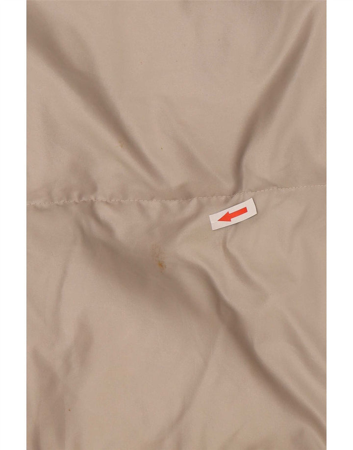 Giacca imbottita ampia da uomo vintage UK 36 piccola in nylon bianco