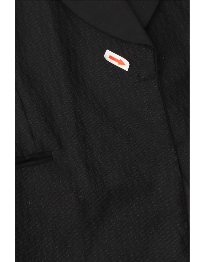 Giacca blazer aperta da uomo vintage UK 40 grande nera