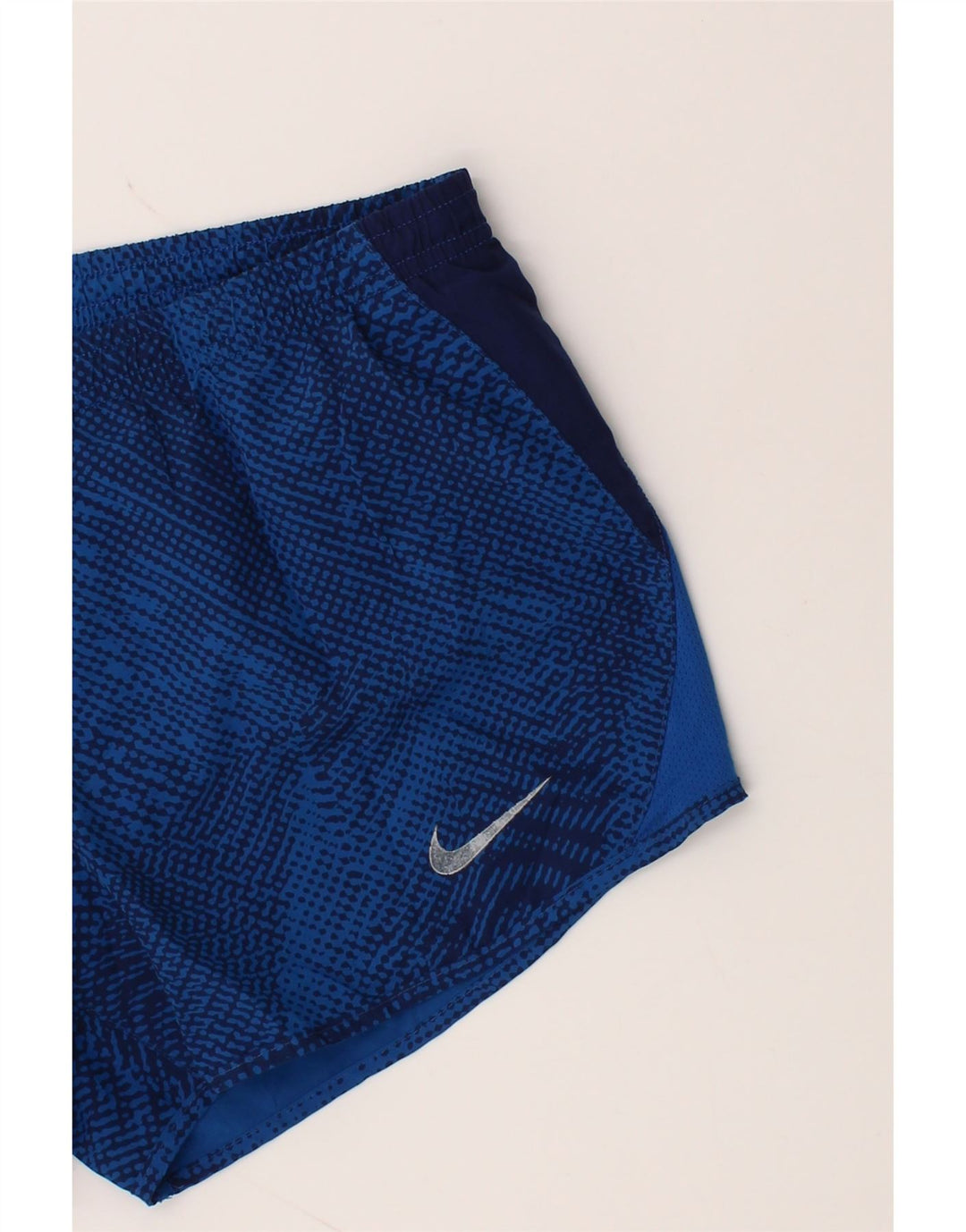 NIKE Womens Sport Shorts UK 10 Small Blue Colourblock Polyester Vintage Nike and Second-Hand Nike from Messina Hembry 