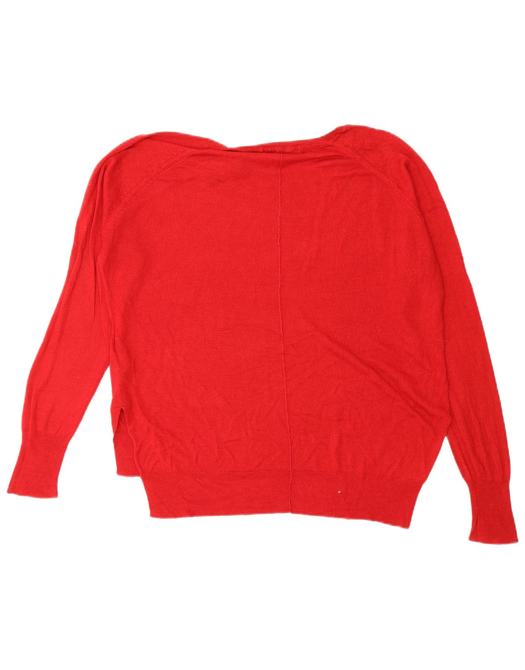 Maglione maglione girocollo da donna Zara UK 16 grande viscosa rossa