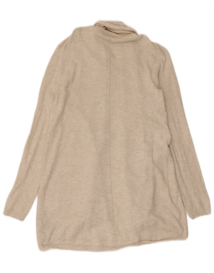 Maglione cardigan aperto da donna Zara UK 8 piccolo in viscosa beige