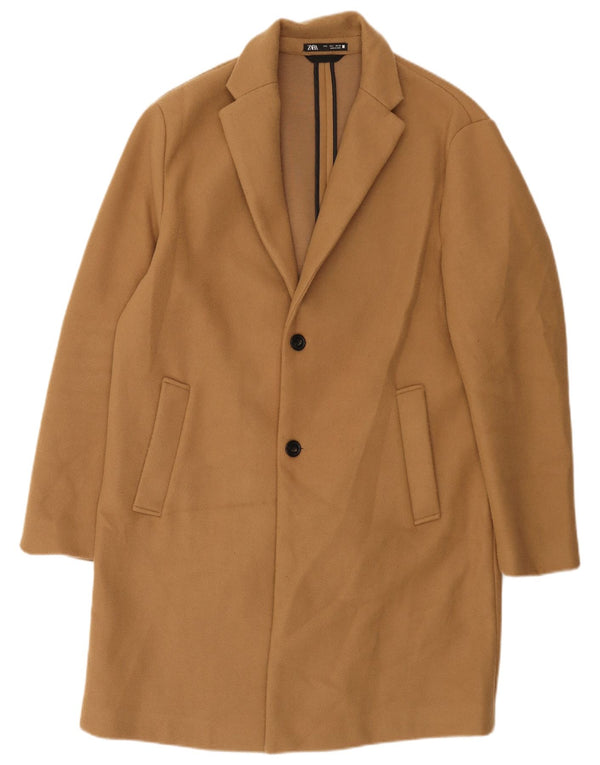 Cappotto da uomo Zara UK 40 grande poliestere marrone