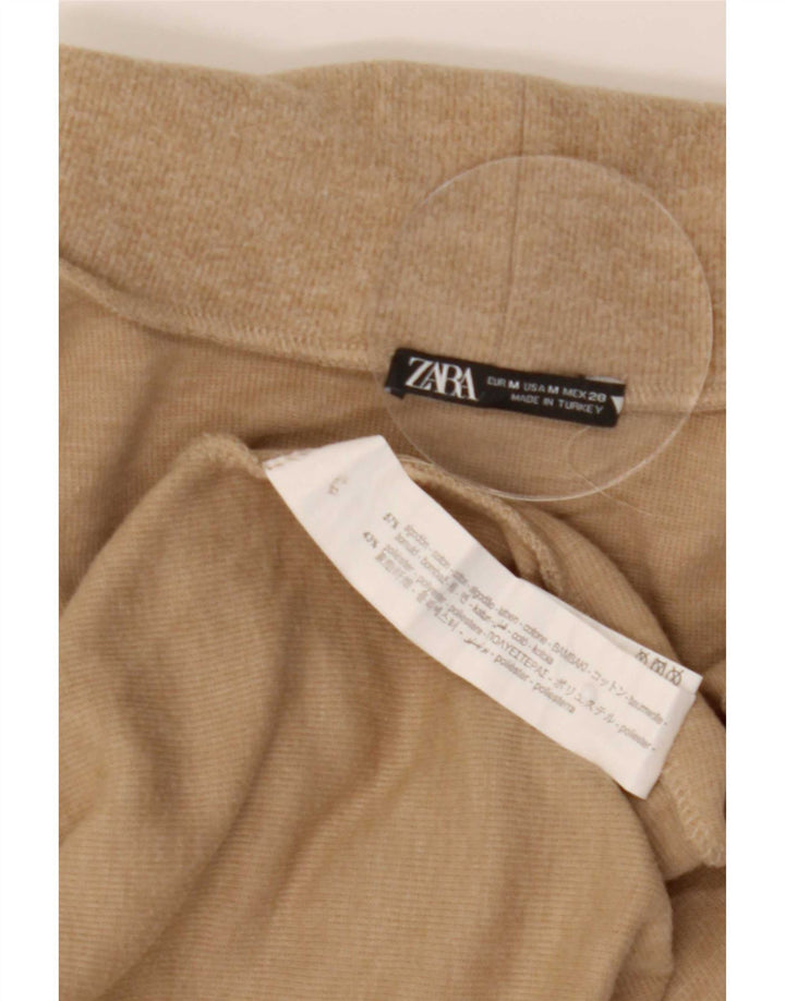 Canotta da donna Zara UK 12 in cotone beige medio