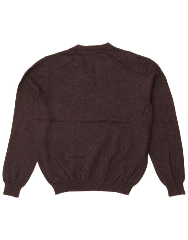 Maglione da donna con scollo a V Brooks Brothers UK 14 Lana merino grigio medio