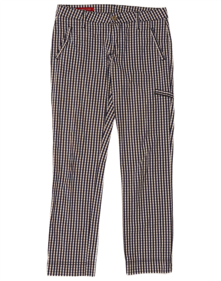 Pantaloni chino da donna Armata Di Mare IT 42 medio W30 L27 a quadretti blu navy