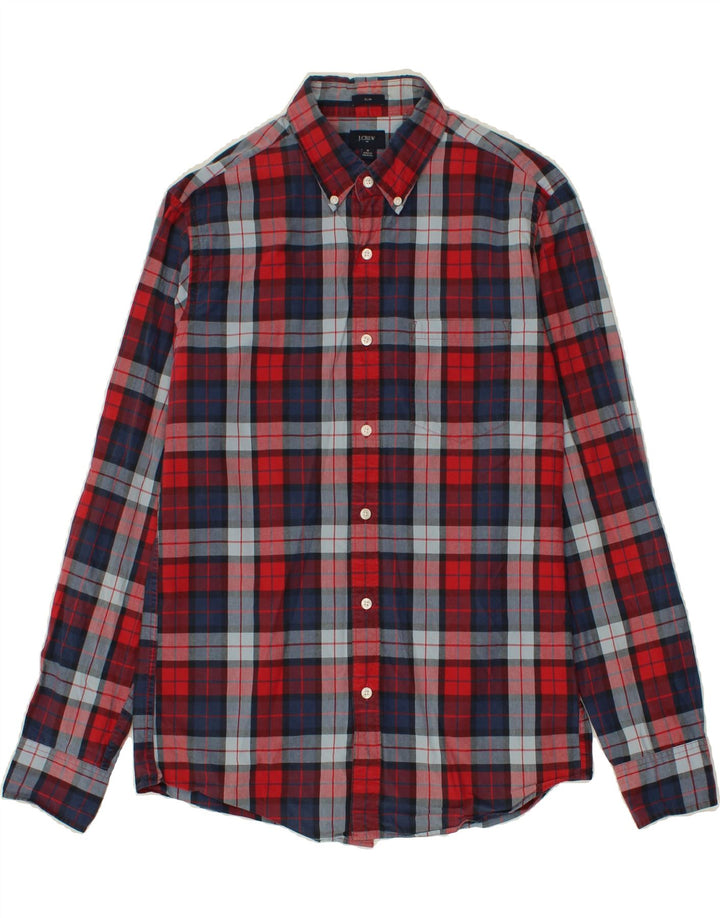 J. CREW Mens Slim Shirt Medium Multicoloured Check Cotton Vintage J. Crew and Second-Hand J. Crew from Messina Hembry 