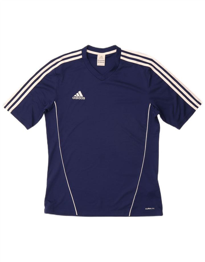 T-shirt ADIDAS da uomo Climalite Top medio in poliestere blu navy