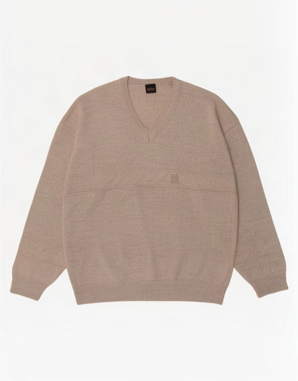 WESTBURY Maglione da uomo di C&A vestibilità ampia con scollo a V grigio medio screziato