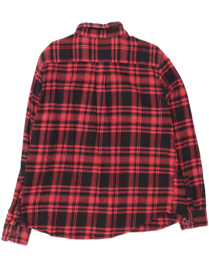 EDDIE BAUER Mens Flannel Shirt XL Red Check Cotton Vintage Eddie Bauer and Second-Hand Eddie Bauer from Messina Hembry 